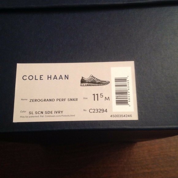 Cole Haan Men's Zerogrand Perforated Light Gray Suede Fashion Sneakers 11.5M NIB - Picture 7 of 7
